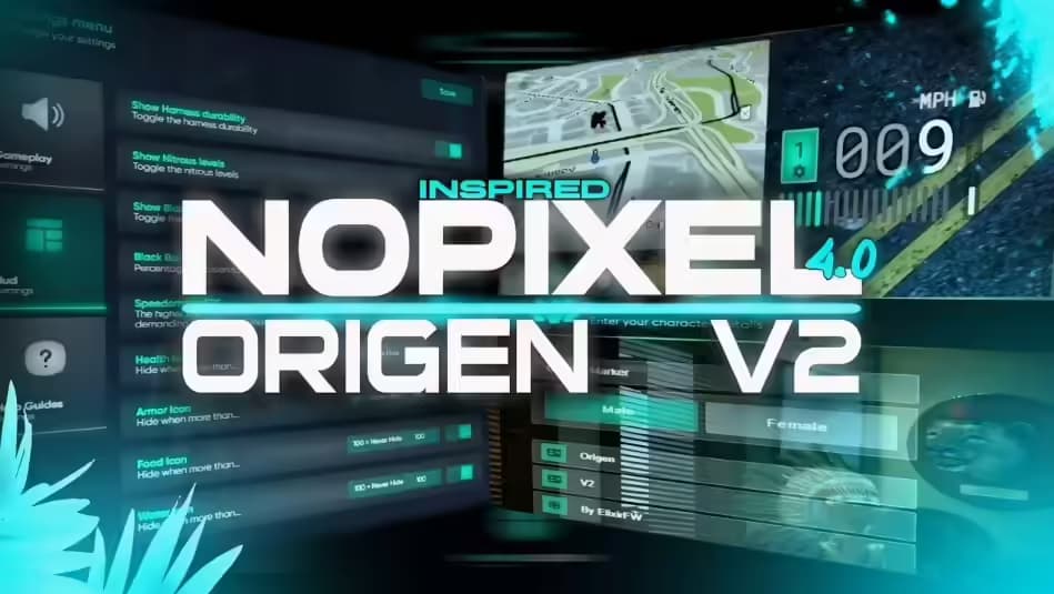 NoPixel 4.0 ORIGEN V2 product preview for qbcore FiveM servers