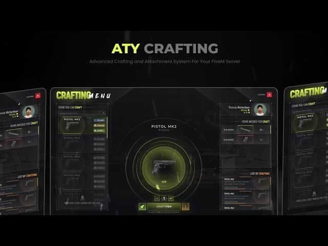 Aty Crafting product preview for esx FiveM servers