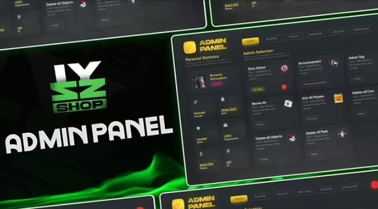 Izzy – Admin Menu