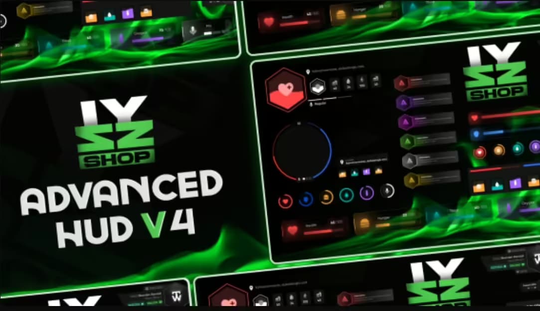izzy HUD v4 product preview for esx FiveM servers