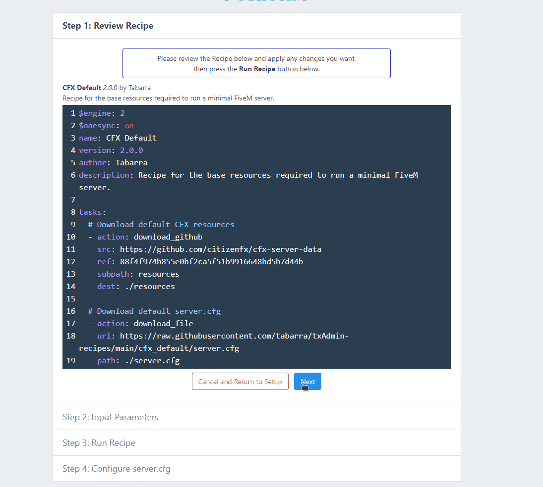 Server Installation (service) standalone FiveM Script