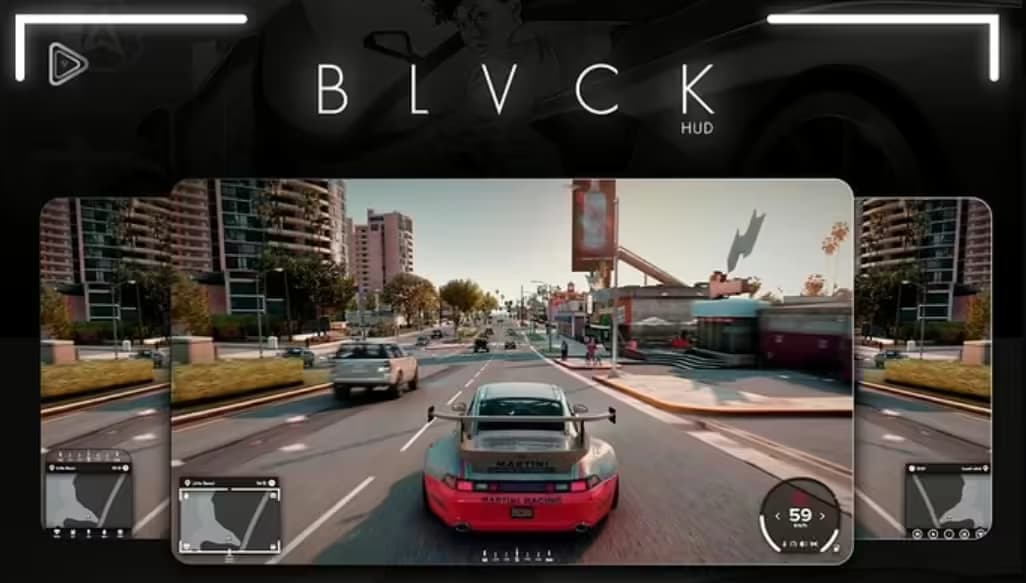 BLVCK HUD (Black Hud) V2 esx FiveM Script