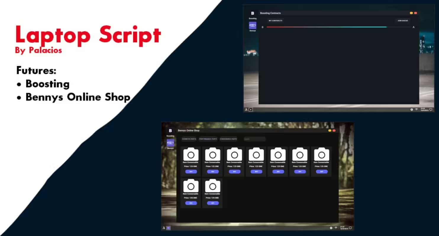 Boosting System V2 & Mechanic Parts System esx FiveM Script