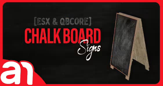 Chalk Board Signs esx FiveM Script