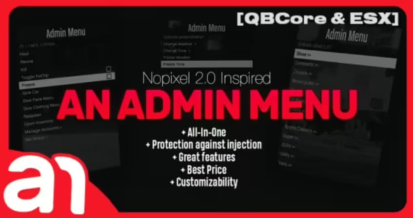 AN Admin Menu esx FiveM Script