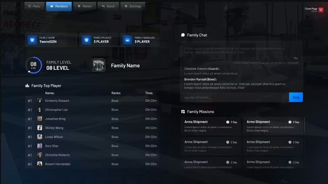 Family / Gang System esx FiveM Script