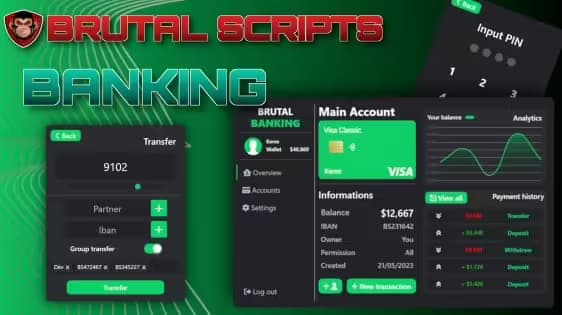 Brutal Banking esx FiveM Script