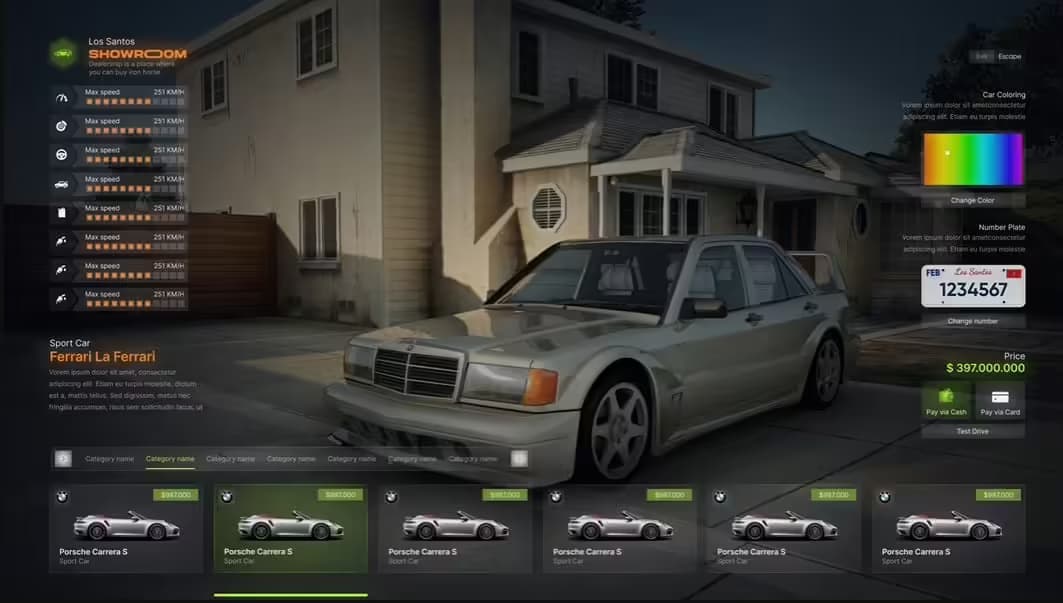 Argus Vehicle Shop esx FiveM Script