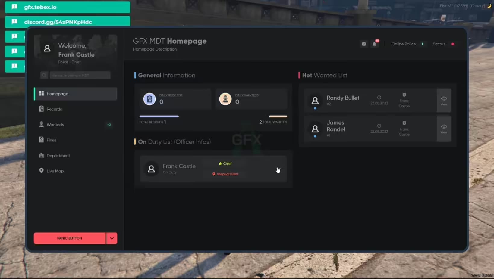 GFX MDT esx FiveM Script