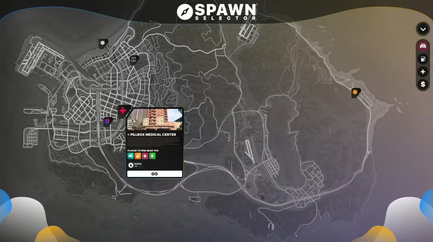 Spawn Selector | Location Player Count esx FiveM Script