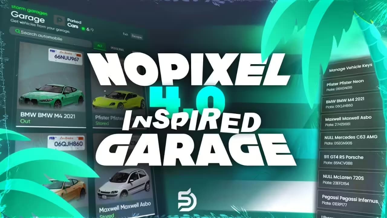 NoPixel 4.0 Garage System esx FiveM Script