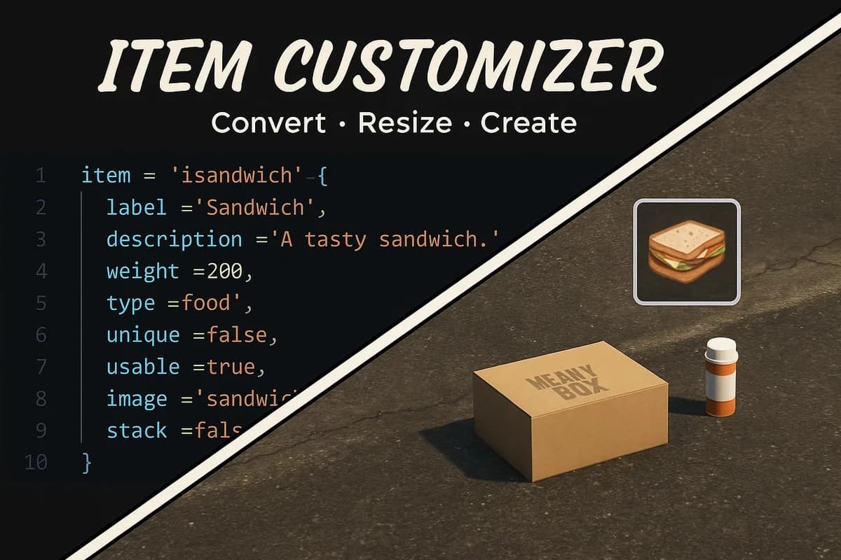 Item Lua Converter and Builder for FiveM