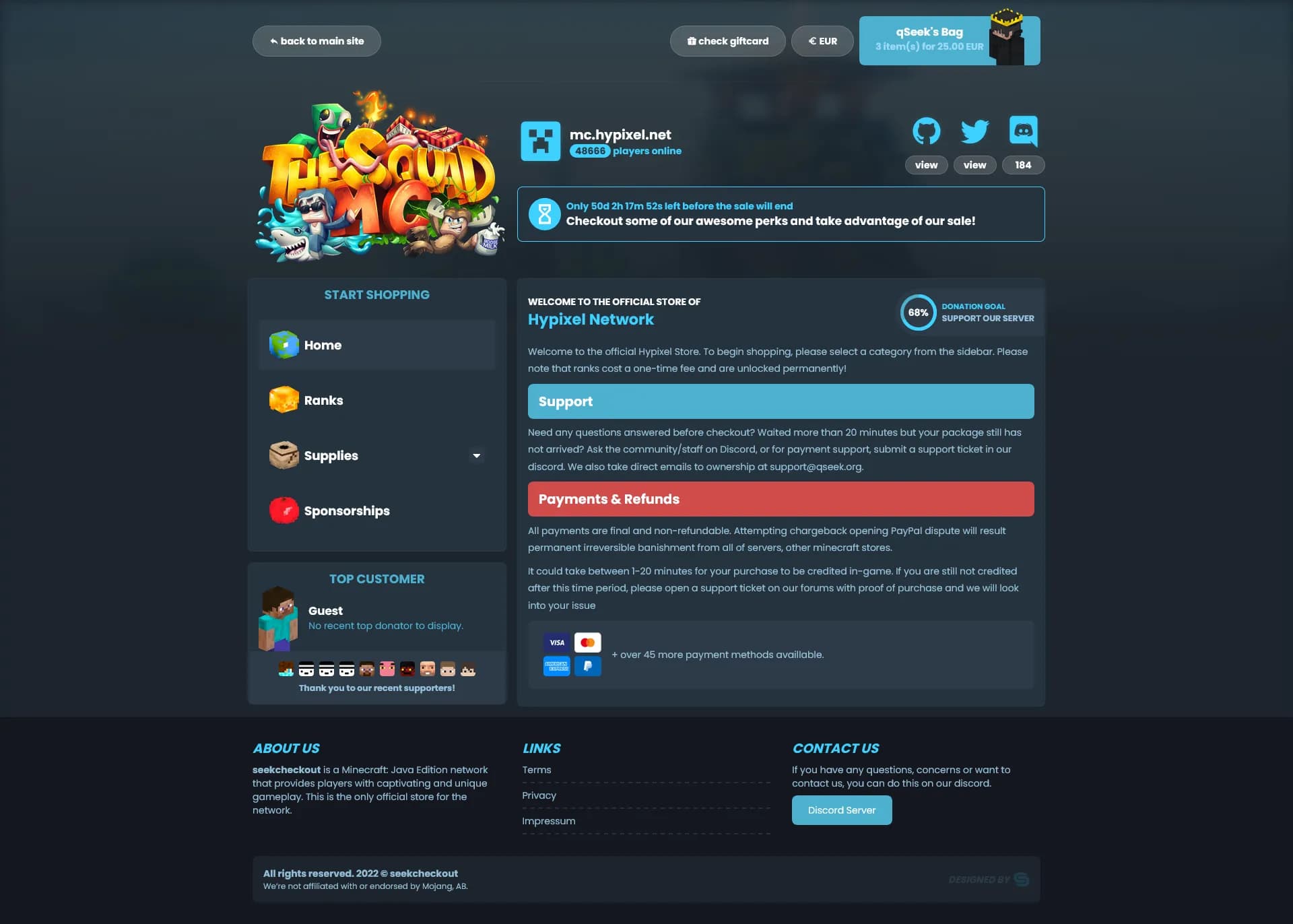 Atom – Free Tebex Store Template