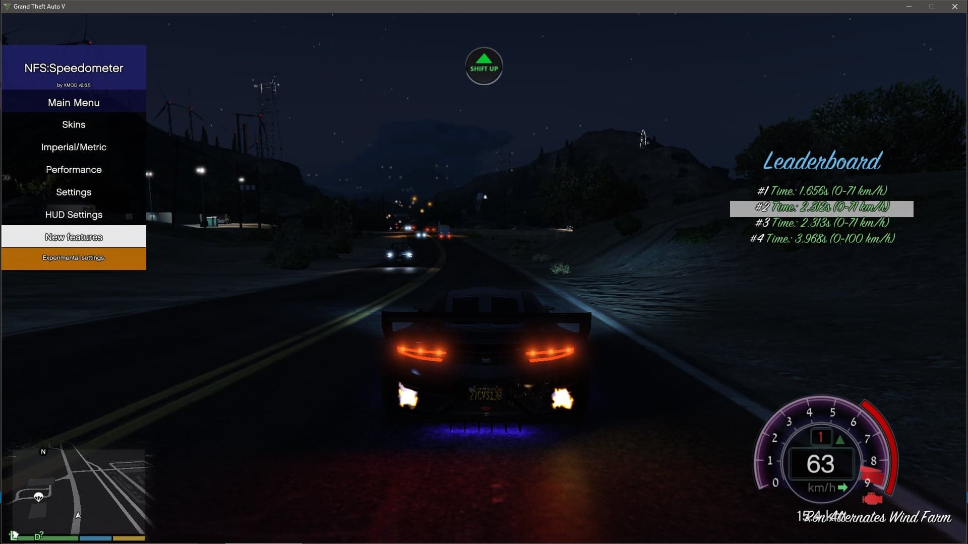 NFS gauge  - RPM Gear Speedometer & Timer