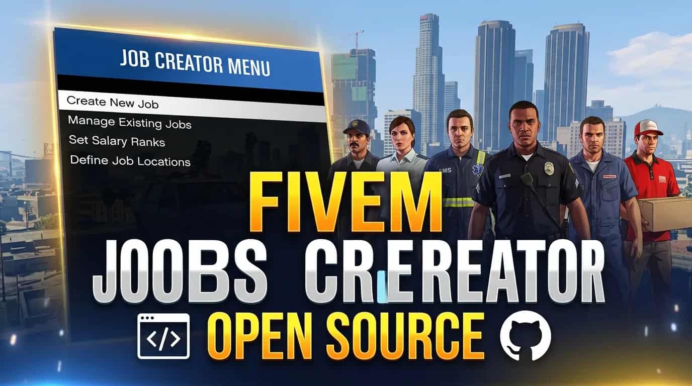 Free Open-Source FiveM Jobs Creator β Create Jobs In-Game (ESX & QBCore)