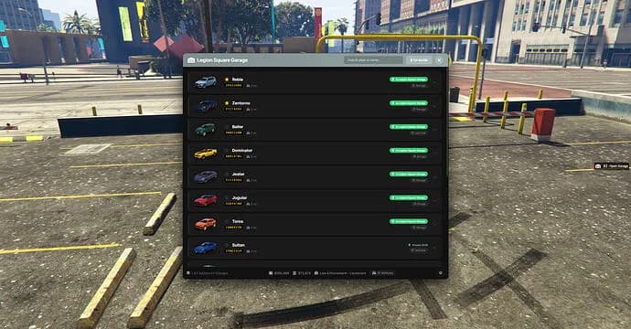 Advanced garage system with private, job, gang & impound support
