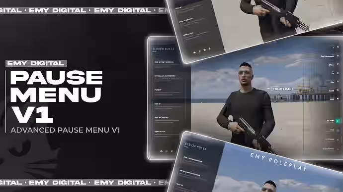 EMY Digital Pause Menu V – Modern & Customizable FiveM Pause Menu