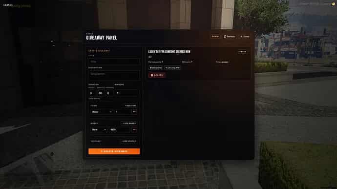 🎁 FNX GIVEAWAY SYSTEM – In-Game Giveaway Creator