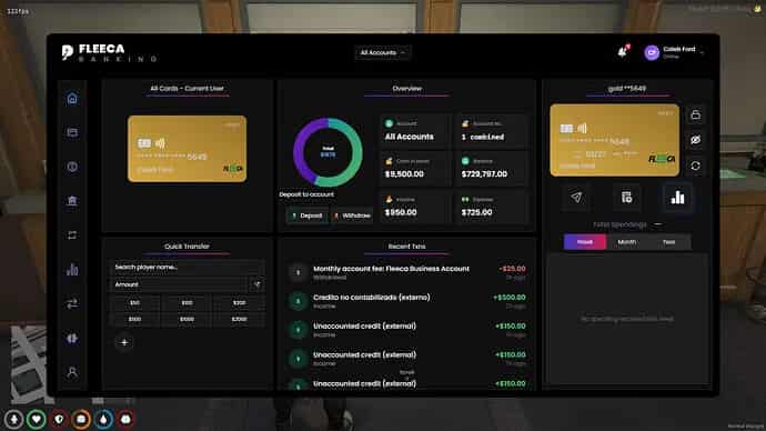 PC-Banking Script (Shared Account | Standing Orders | Society Salary | Loans | Credit Cards | Lb phone App)