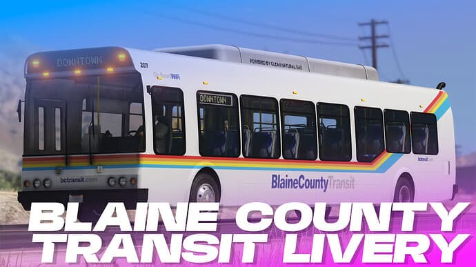 Blaine County Transit Bus Livery (High Quality, K)