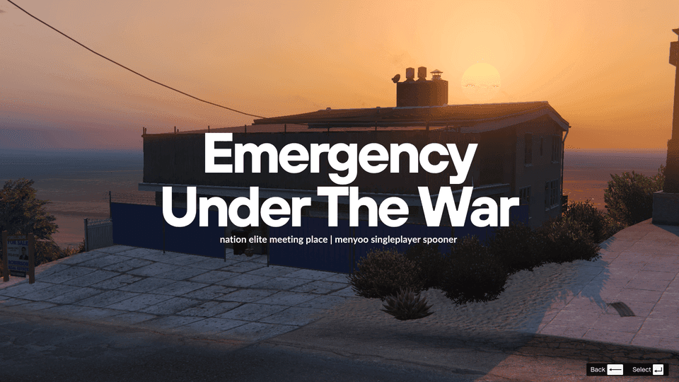 Emergency Under The War | nation elite meeting place | menyoo singleplayer spooner