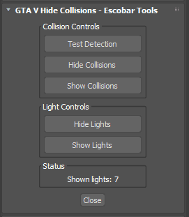 Hide Collisions & Lights Tool for DsMax