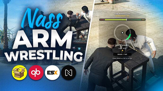 Nass Arm Wrestling (Standalone / ESX / QBCore / QBox)