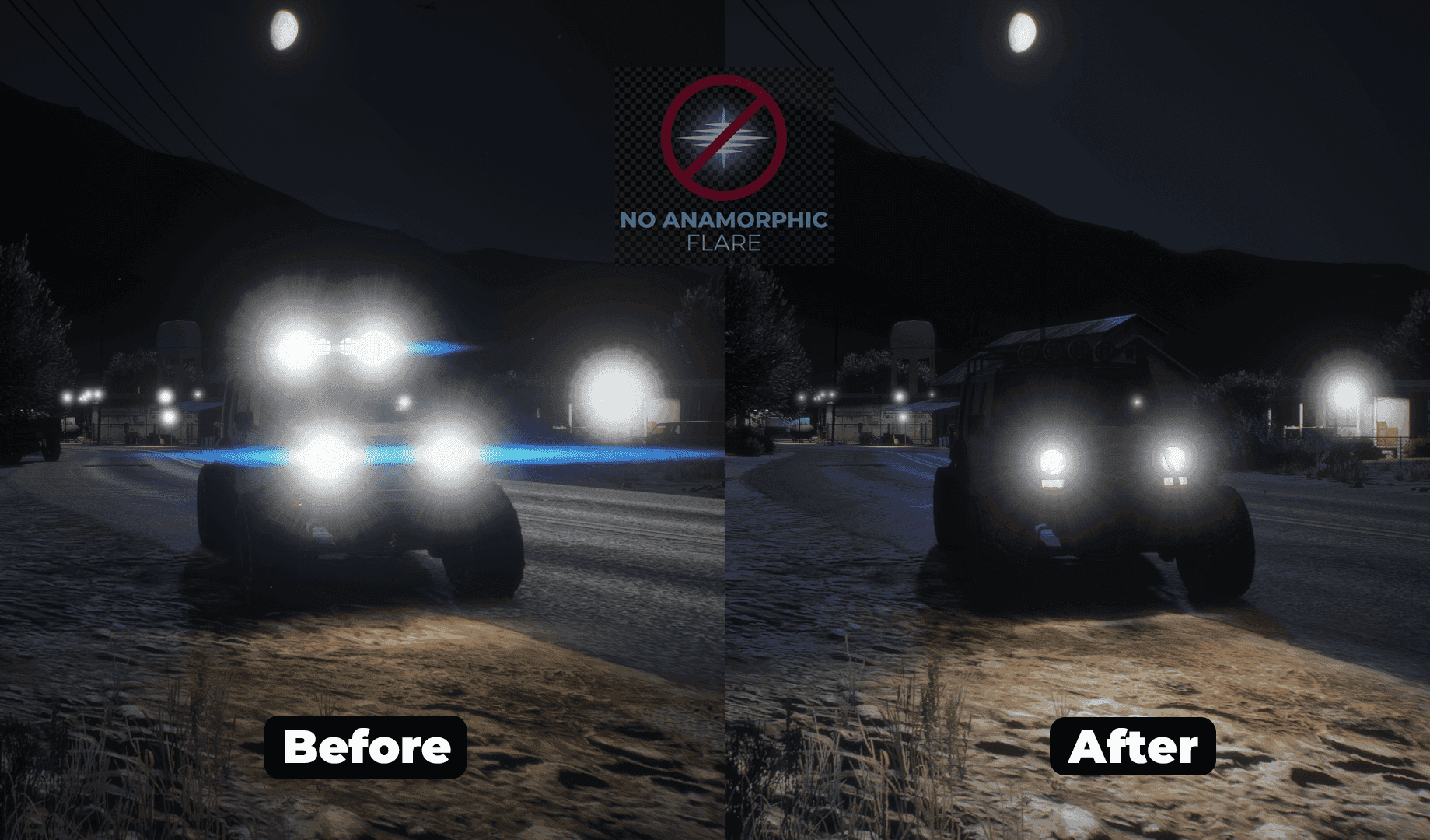 No Anamorphic Flare