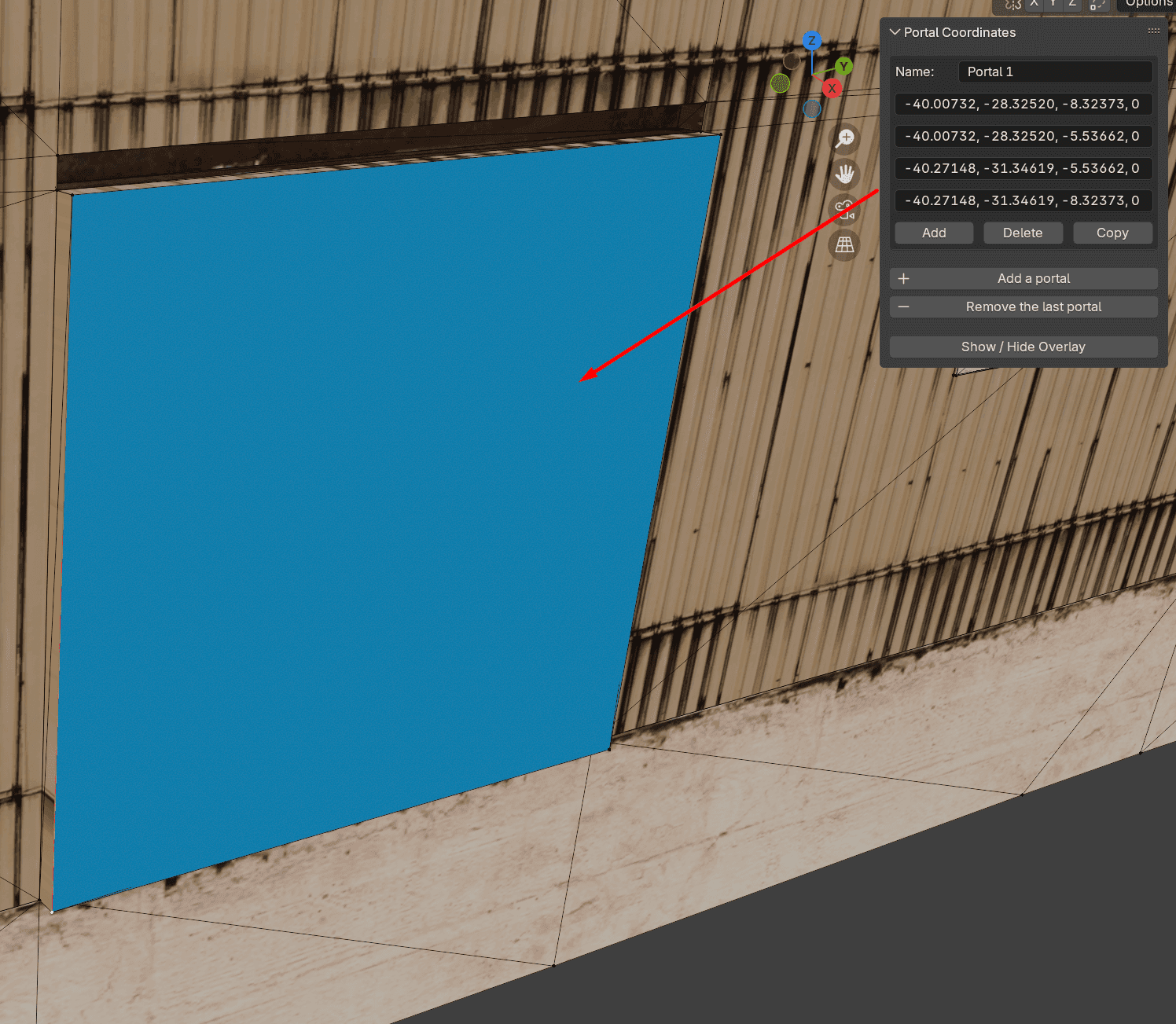 Portal Coordinates Addon for Blender / CodeWalker