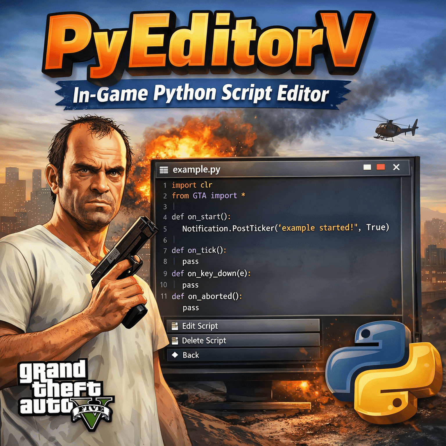 PyEditorV (pyloader) - In-Game Python Script Editor