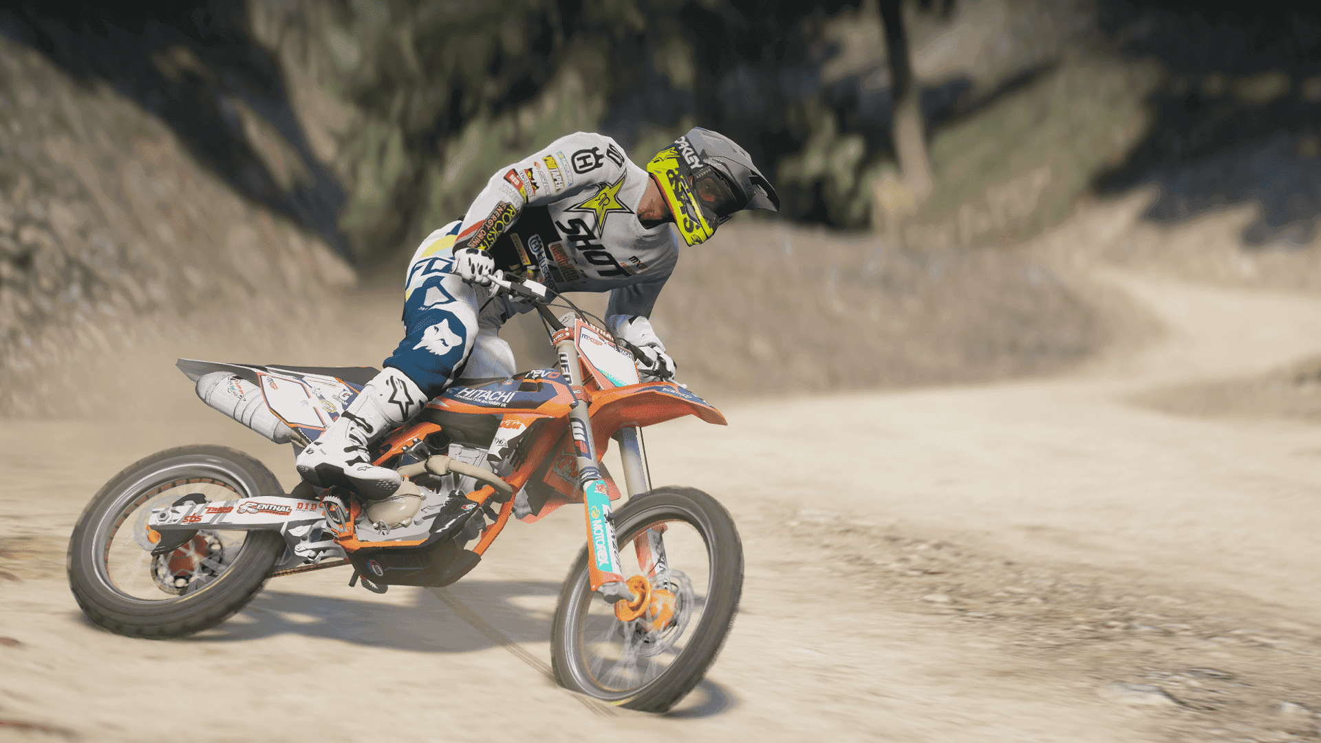 Stand up animation for motorcycles