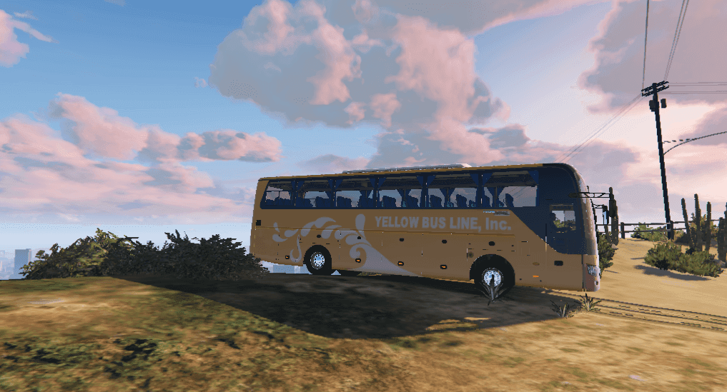 Yellow Bus Line Livery for Yutong ZKHD - Philippine BUS