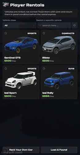 Vehicle Rental System