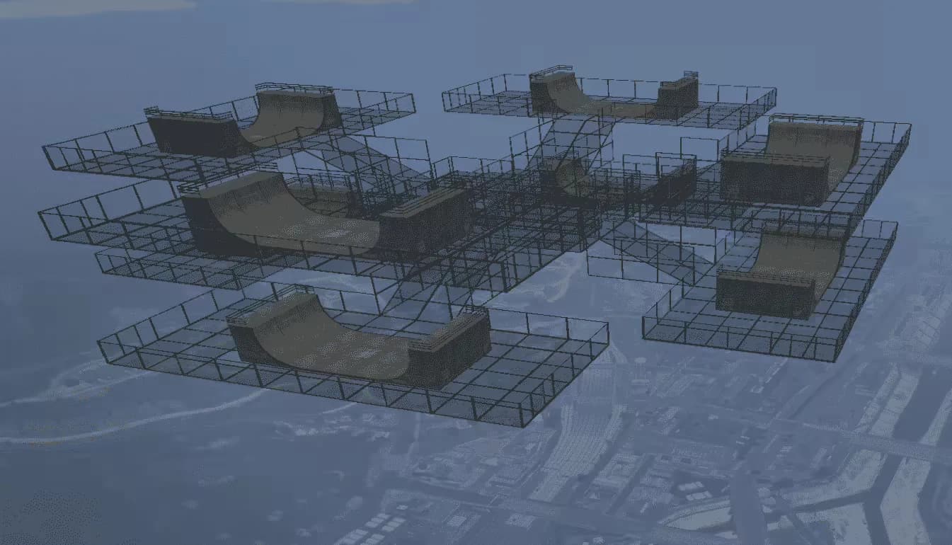 2 Floor Sky Ramps with 8 Ramps product preview for esx FiveM servers