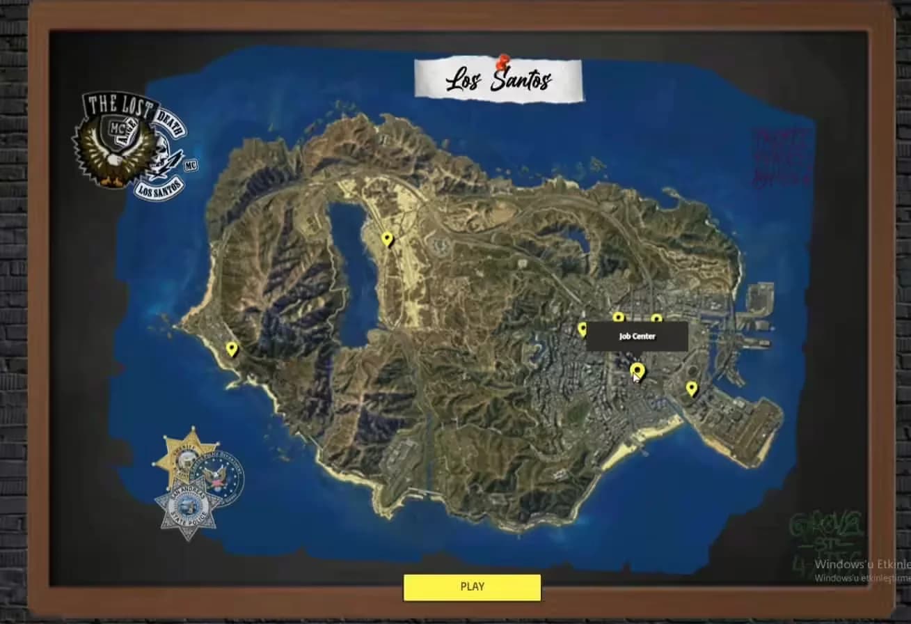 Advanced Spawn Location Selector product preview for esx FiveM servers