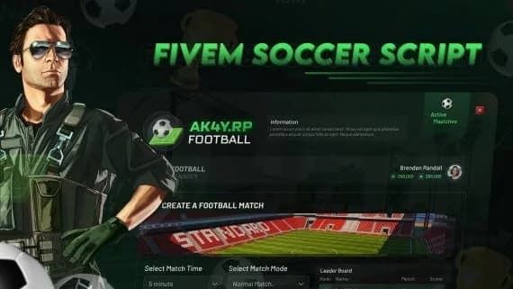 ak4y Football / Soccer Script product preview for qbcore FiveM servers
