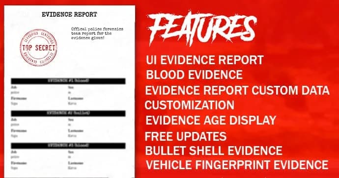 Core Evidence v2 product preview for esx FiveM servers