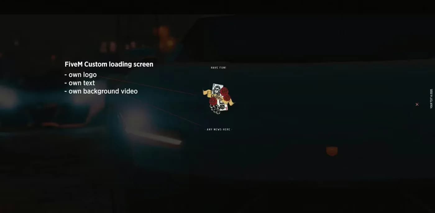 Custom Loading Screen product preview for esx FiveM servers
