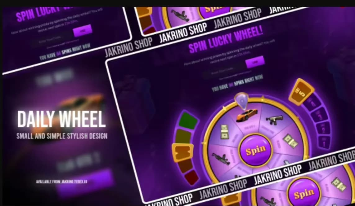 Daily Lucky Wheel product preview for esx FiveM servers