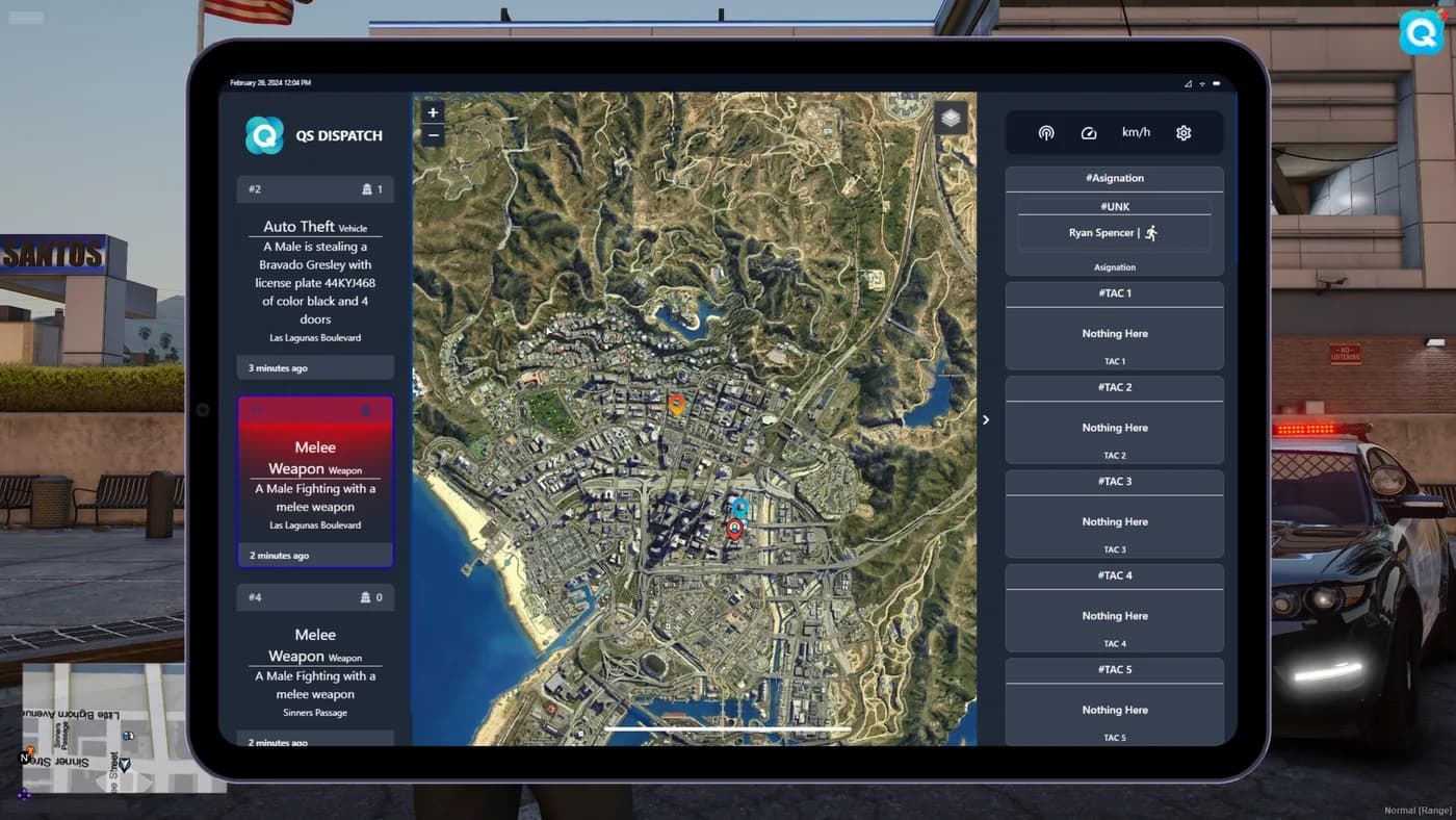 Quasar Dispatch & MDT product preview for esx FiveM servers