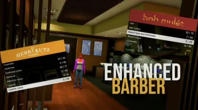 ESX Enhanced Barber product preview for esx FiveM servers