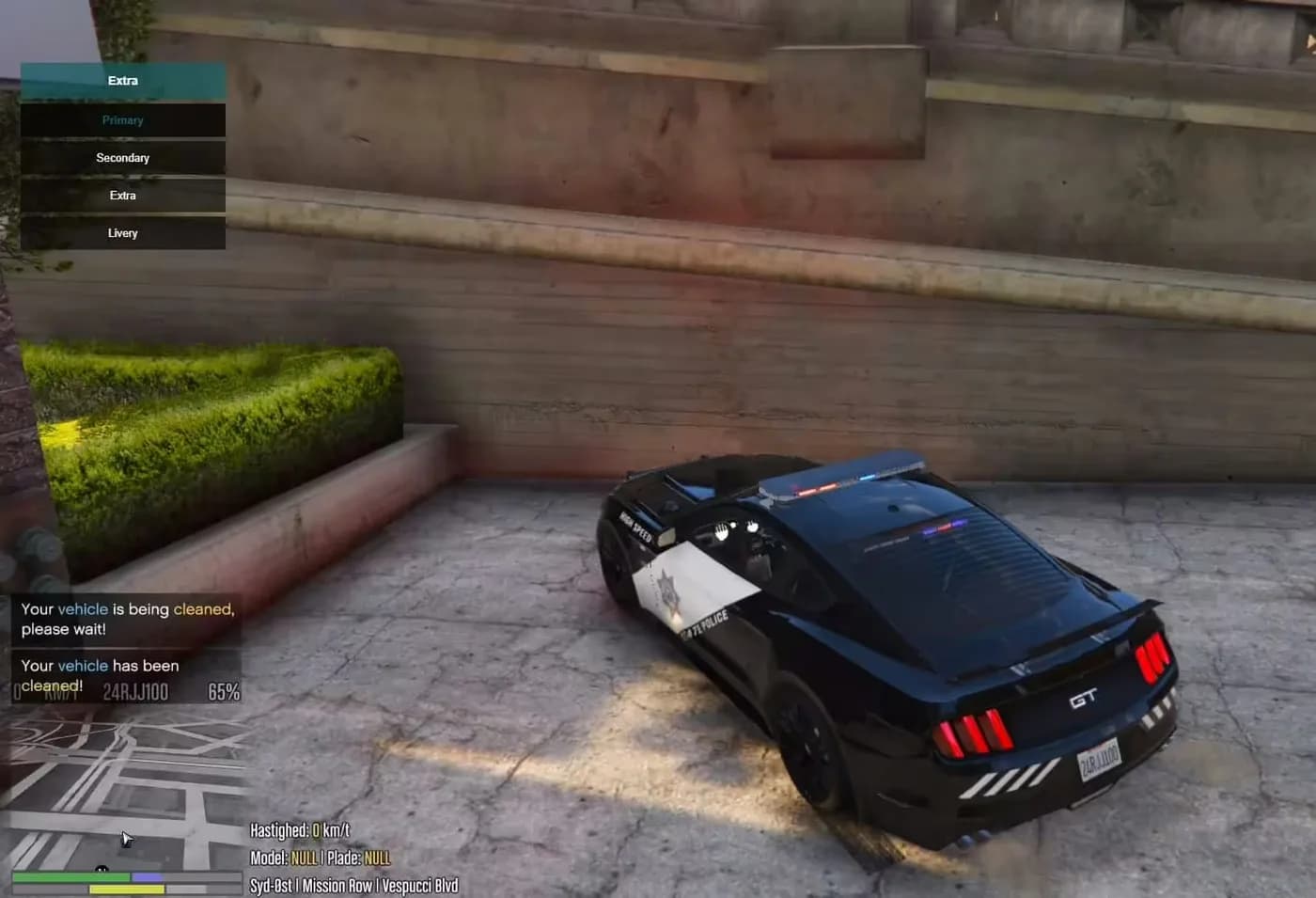 ESX Police Garage product preview for esx FiveM servers