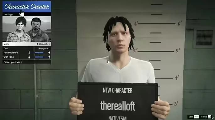 GTAO Character Creator product preview for esx FiveM servers
