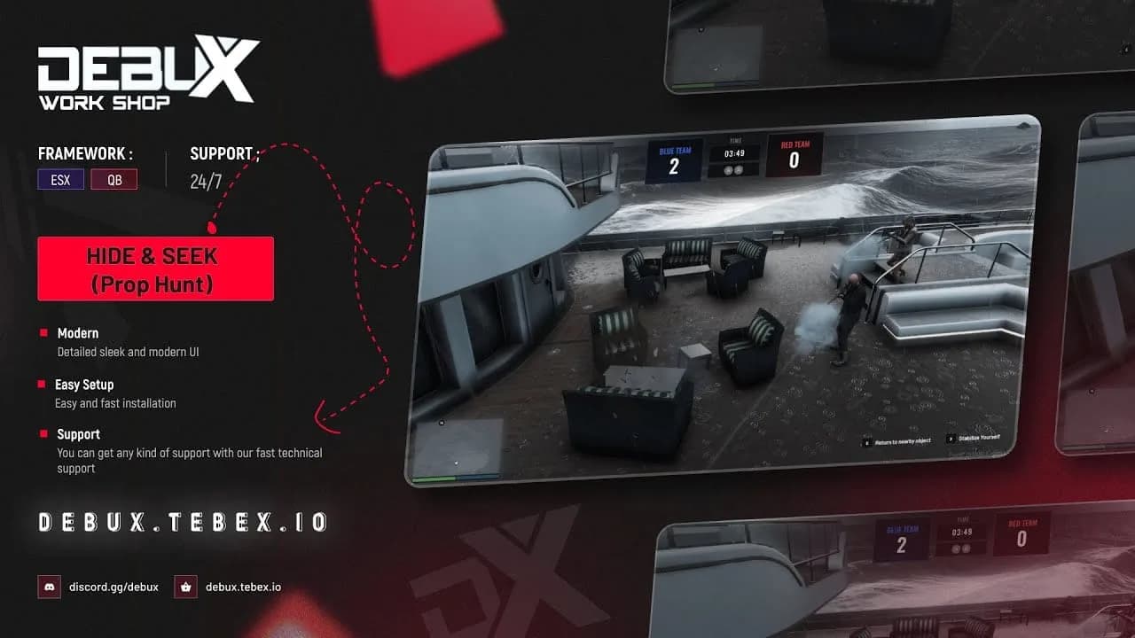 Hide and Seek product preview for esx FiveM servers