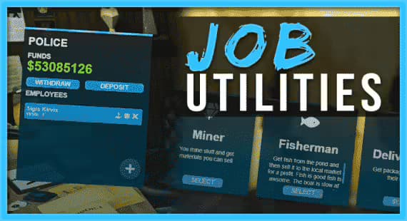 Core Job Utils product preview for esx FiveM servers