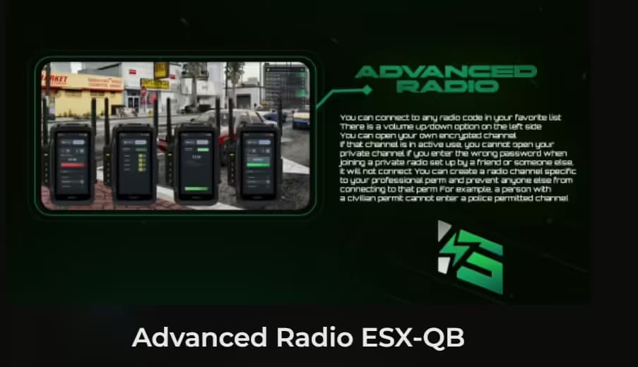 izzy Radio script product preview for esx FiveM servers