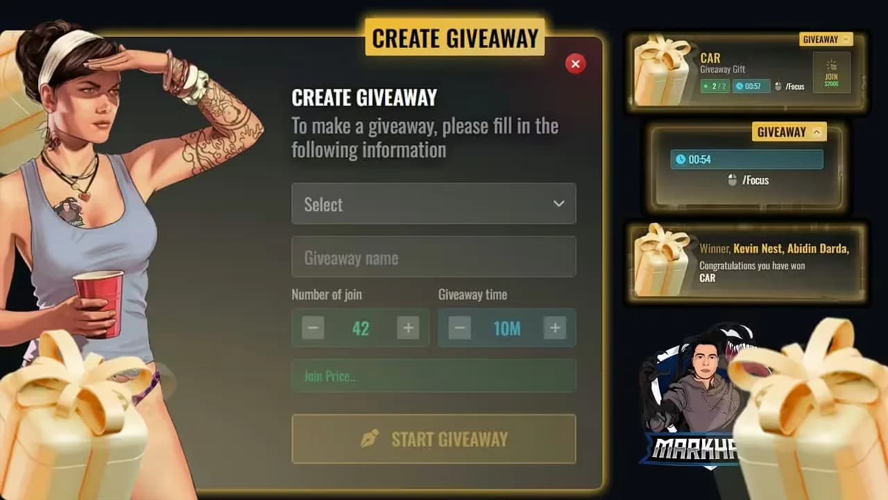 Izzy GiveAway product preview for esx FiveM servers