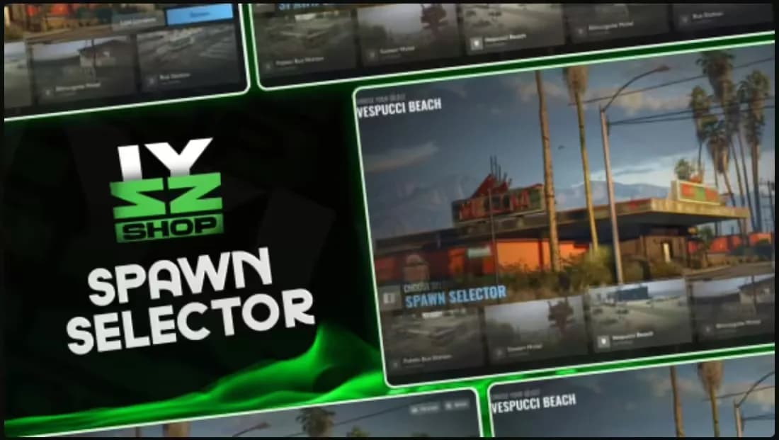 Izzy Spawn Selector product preview for esx FiveM servers