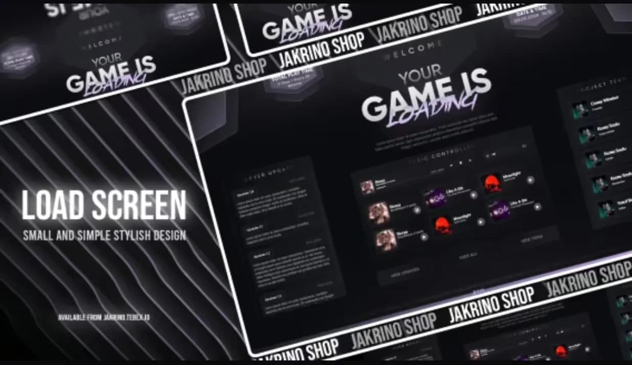 Jakrino Loading Screen product preview for esx FiveM servers