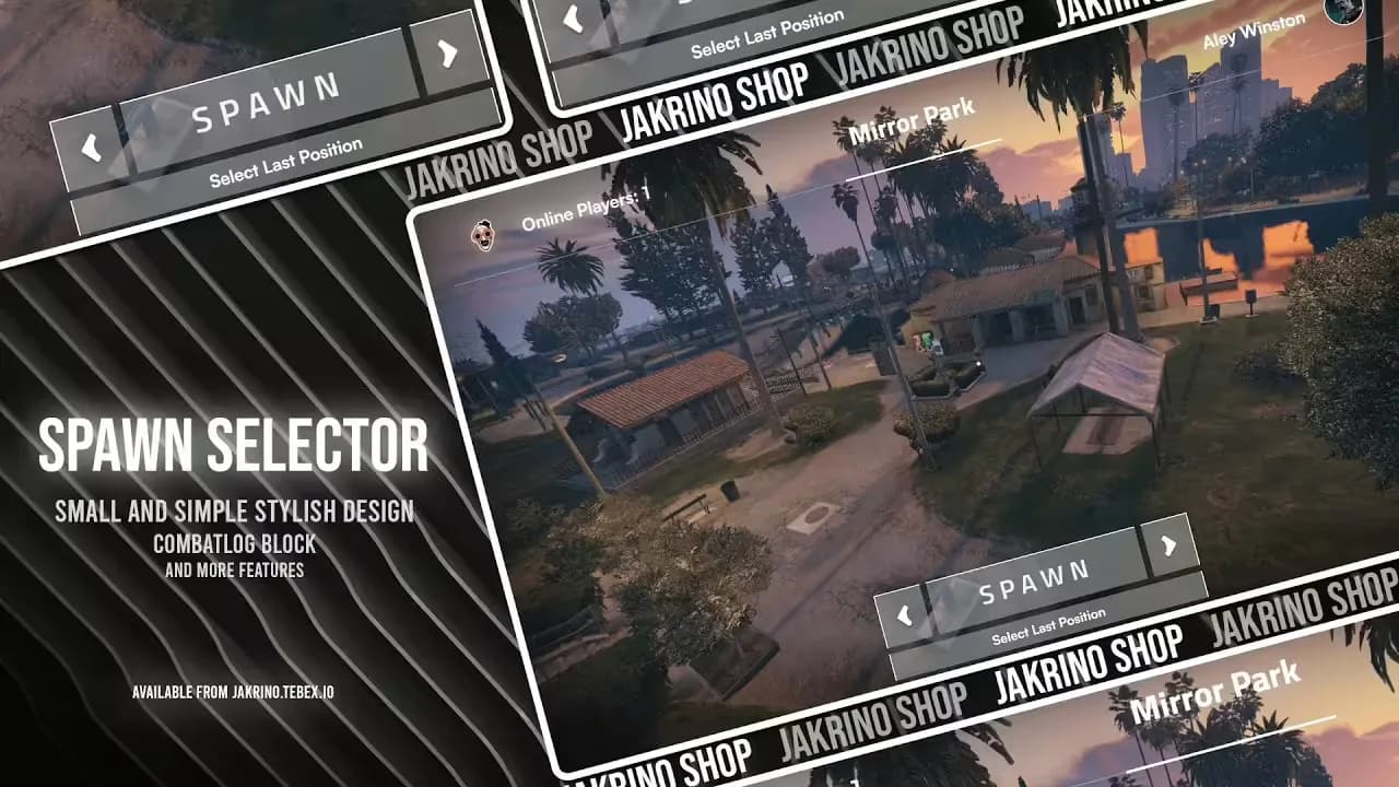 Jakrino Spawn Selector product preview for esx FiveM servers